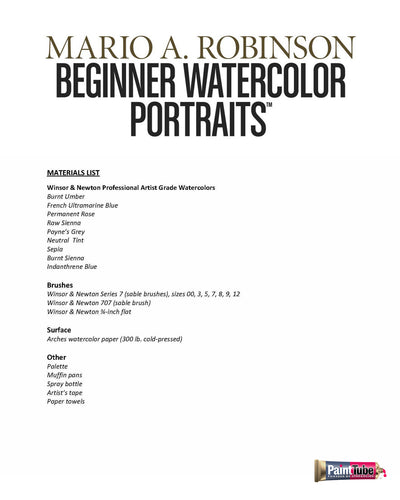 Mario A. Robinson: Beginner Watercolor Portraits