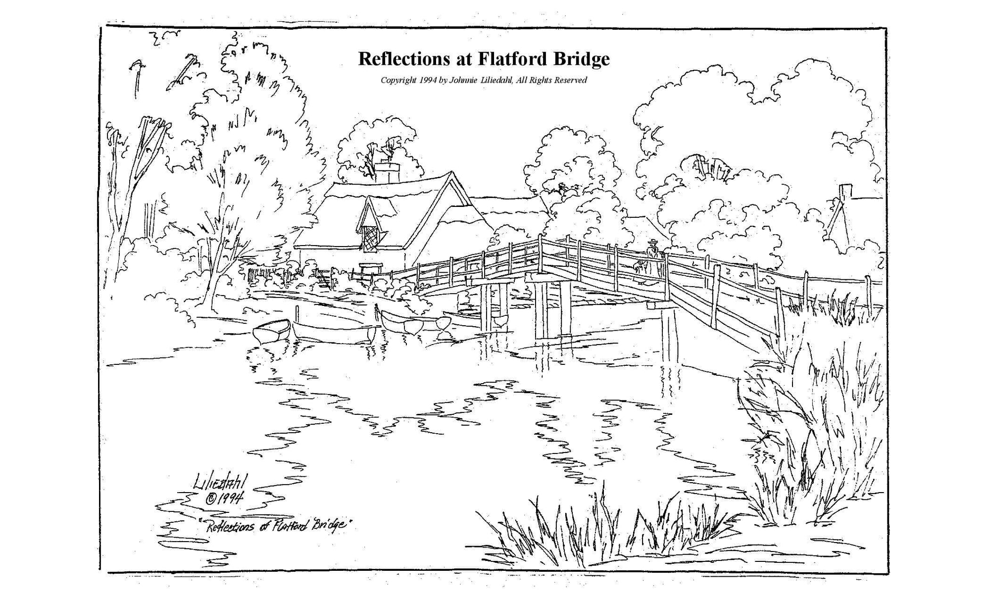 Johnnie Liliedahl: Reflections at Flatford Bridge