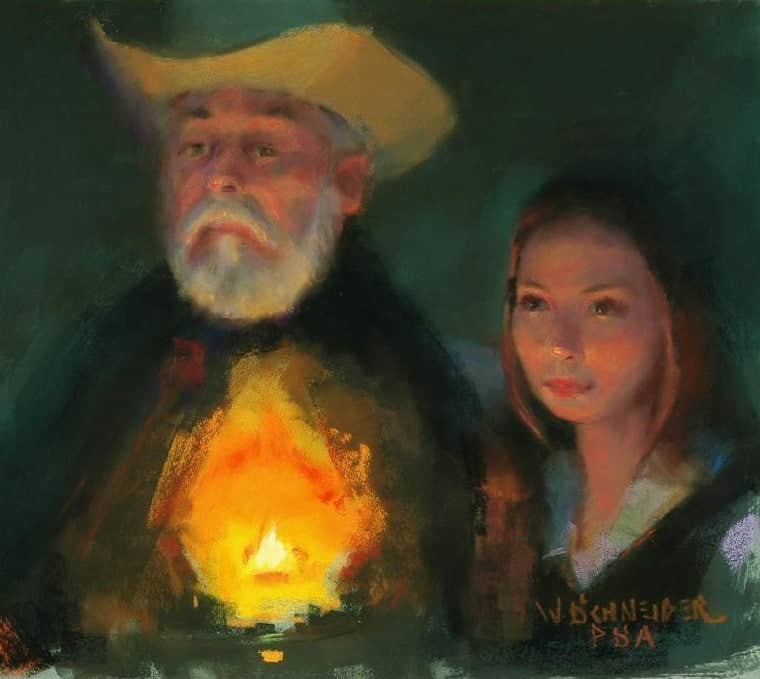 William A. Schneider: Inner Flame (Pastel)